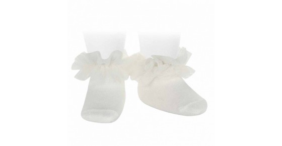 calza calzino alla caviglia pizzo fiocco latte tulle bimba bambina neonata condor elegante fine battesimo festa cerimonia