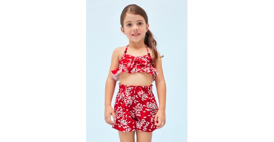 costume bikini intero rosso stampato due pezzi mayoral bambina collezione primavera estate i piccoli tesori ariano irpino grottaminarda mirabella eclano vendita online