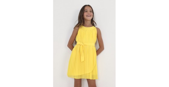 vestito vestitino abito abitino colori giallo plissettato mimosa mayoral bimba vendita online shopping online i piccoli tesori ariano irpino grottaminarda mirabella eclano