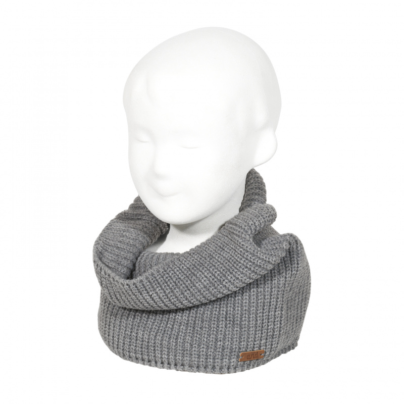 scaldacollo tricot sciarpa sciarpina sciarpetta grigio condor bimbo bambino  i piccoli tesori